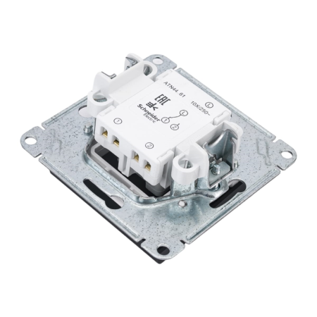 Переключатель встраиваемый Schneider Electric AtlasDesign Aqua IP44 1 кл. карбон, без подсветки, арт. ATN441061