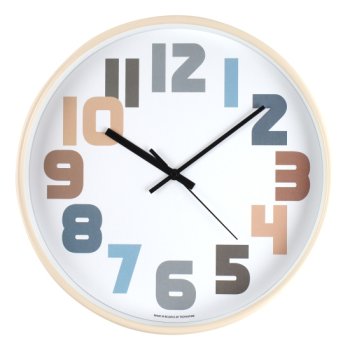 Часы настенные  Тройка Ø30см цвет бежевый