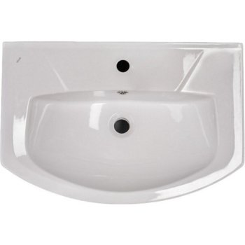 Раковина KIROVIT Элеганс фаянс 650мм полукруглая цвет белый