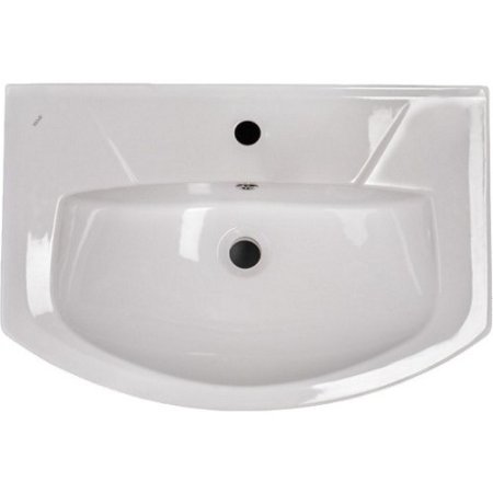 Раковина KIROVIT Элеганс фаянс 650мм полукруглая цвет белый