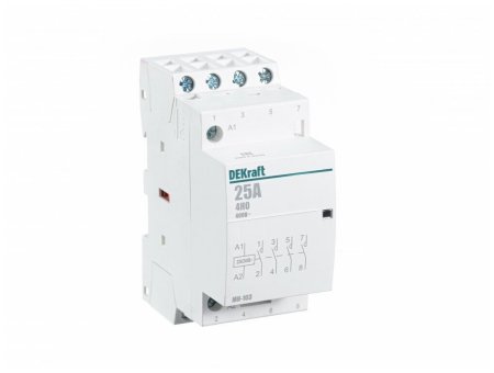 Контактор модульный Dekraft МК-103 25А 400В 4НО