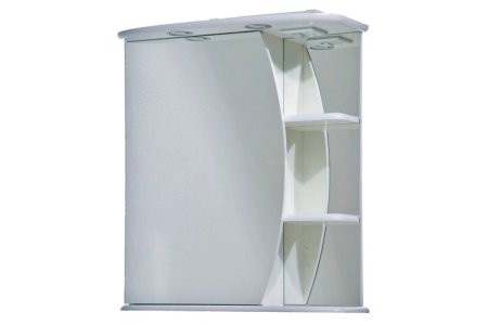 Шкаф-зеркало подвесной Луна 71,2х60х24,5см белый