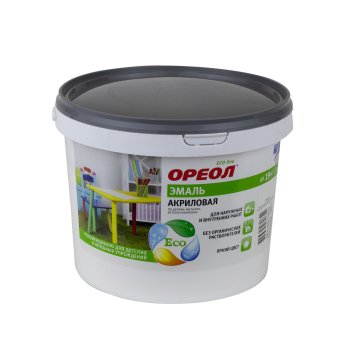 Эмаль акриловая универсальная Ореол Эмпилс белая 2,5 кг