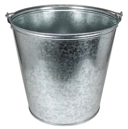 Ведро оцинкованное 9л цвет хром
