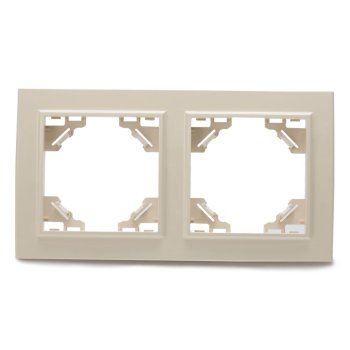 Рамка STEKKER ЭРНА 2 поста, цвет слоновая кость, арт. 39241