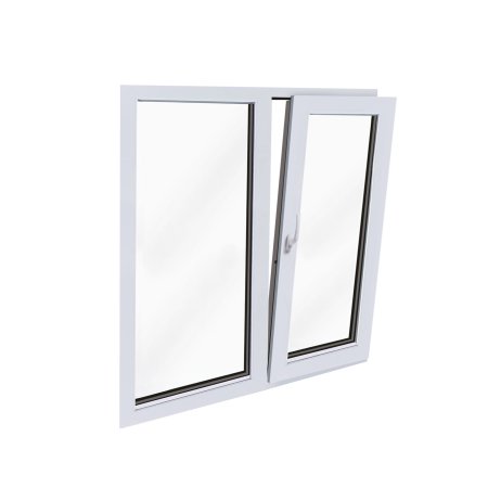 Окно ПВХ одностворчатое 1200х1200 мм двухкамерное KBE Сибирь Окно ПВХ одностворчатое 1200х1200 мм двухкамерное KBE Сибирь