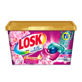 Капсулы для стирки белья Losk Трио  Арома 0,156л для цветного белья для стиральных машин
