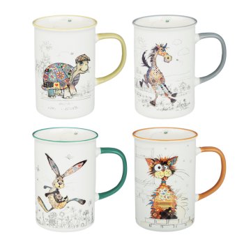 Кружка Печворк, 350 мл, фарфор цвет белый