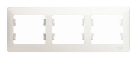 Рамка Schneider Electric Glossa 3 поста, цвет перламутр, арт. GSL000603