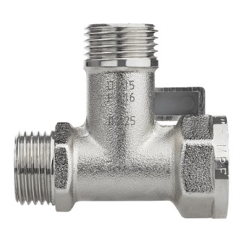 Кран шаровый ручка - флажок MPF 1/2"х1/2"х1/2" ВН-НР-НР латунь