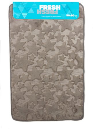 Коврик для ванной комнаты Звезды 50х80см цвет серый