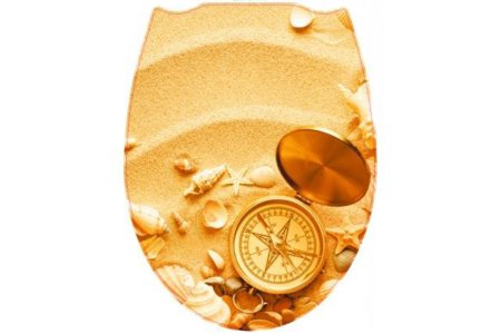 Сиденье для унитаза Компас пластик цвет коричневый Сиденье для унитаза Компас пластик цвет коричневый