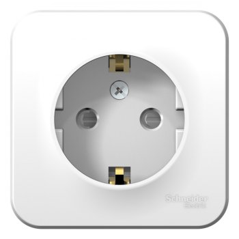 Розетка силовая одноместная накладная Schneider Electric Blanca без заземления, цвет белый, арт. BLNRA000111