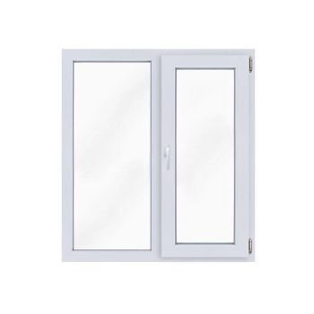 Окно ПВХ двустворчатое 1000х1160 мм однокамерное KBE Сибирь Окно ПВХ двустворчатое 1000х1160 мм однокамерное KBE Сибирь