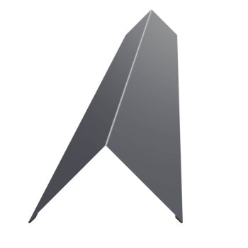 Конек плоский МеталлПрофиль 0,150х,0,150 х 2 метра серый графит 7024