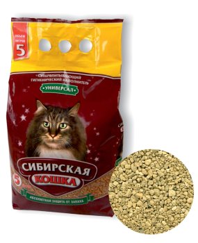 Наполнитель минеральный Сибирская кошка Универсал 5л