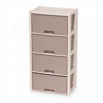 Комод полипропилен Колорит 4 секции бежевый
