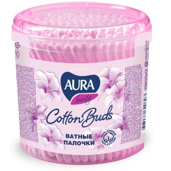 Палочки ватные Aura 200 шт в банке
