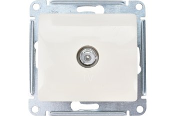 Розетка TV коннектор встраиваемая Schneider Electric Glossa цвет бежeвый, арт. GSL000293