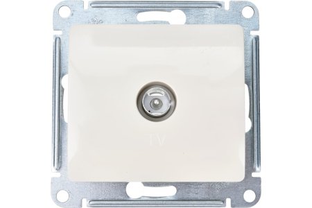 Розетка TV коннектор встраиваемая Schneider Electric Glossa цвет бежeвый, арт. GSL000293