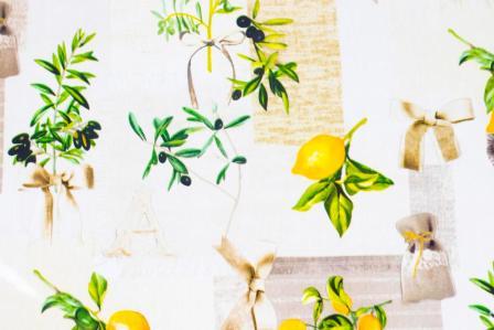 Клеенка ПВХ 20х 1,4м Jakline Лимоны цвет белый