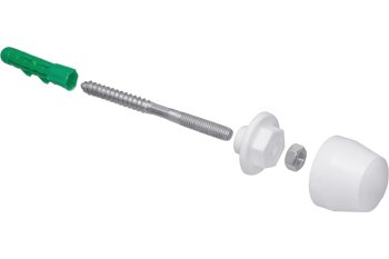 Комплект крепления для умывальника MasterProf 8мм 2 шт цвет белый