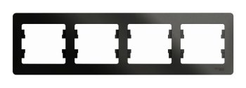 Рамка Schneider Electric Glossa 4 поста, цвет антрацит, арт. GSL000704
