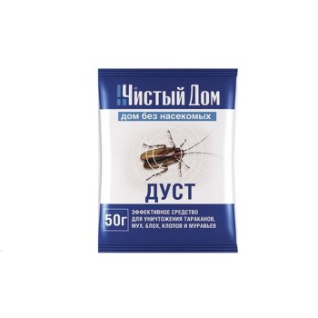 Дуст от тараканов и клопов 50 мл, в упак.1 шт. Чистый дом