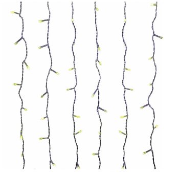 Гирлянда для дома занавес 2х3м белый теплый 240 LED ламп черный провод