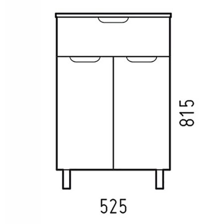 Тумба напольная Лея 82,5х50х30см цвет белый