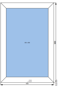 Окно ПВХ глухое 600х900 мм двухкамерное KBE Сибирь Окно ПВХ глухое 600х900 мм двухкамерное KBE Сибирь