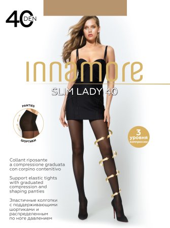 Колготки INNAMORE Slim Lady Nero 40den р.5 цвет черный
