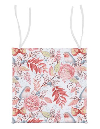 Подушка для стула 40х40х5 см розовый