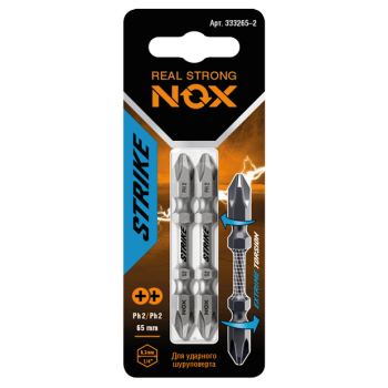 Бита один NOX 333265-2 PH2/PH2 65мм 2шт