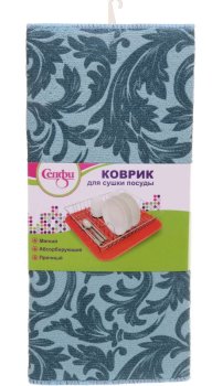 Коврик для сушки посуды Цветочный узор 50х38см