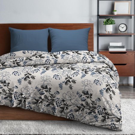 Комплект постельного белья Wenge Basic евро бязь синий