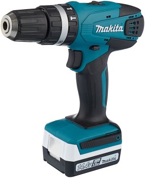 Дрель-шуруповерт аккумуляторная Makita НР347DWE Li-lon 14,4В 2x1,5Ач 30Нм