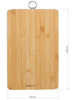 Доска разделочная подвесная 28х18см 10мм бамбук цвет бежевый
