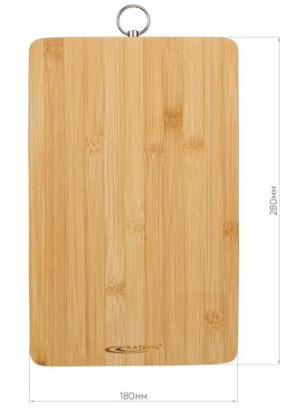 Доска разделочная подвесная 28х18см 10мм бамбук цвет бежевый