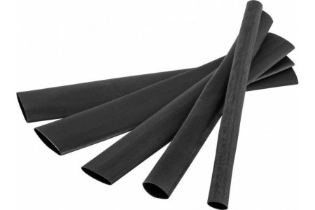 Набор термоусадочных трубок IEK 2/1, 4/2, 6/3, 8/4, 10/5, 12/6мм 100шт. 0,1м чёрный