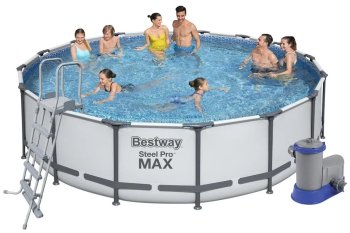 Бассейн каркасный Bestway Steel Pro Max 488х488х122см 19480л