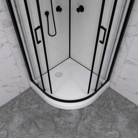 Кабина душевая Тритон Прайм-Блэк низкий поддон 90х90х219,5см универсальная прозрачное стекло