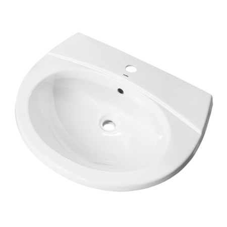 Раковина Sanita Виктория фарфор 616мм полукруглая цвет белый