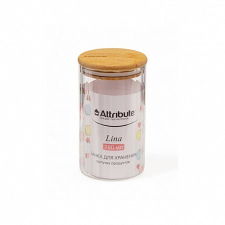 Банка для сыпучих продуктов Attribute LINA 0,78л стекло