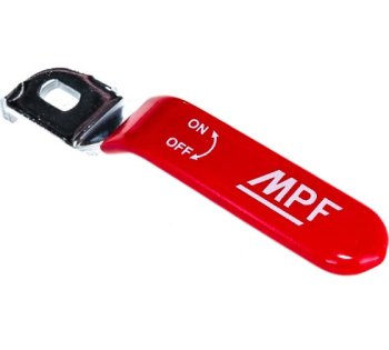 Ручка для шарового крана MPF 1/2"-3/4" Рычаг красный сталь/резина