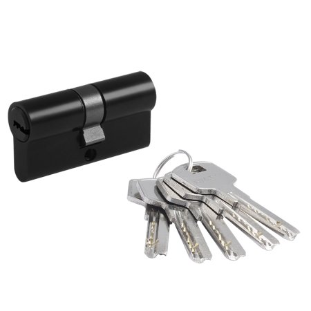 Механизм цилиндровый ключ/ключ черный 60х17мм