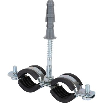 Хомут с дюбелем и шурупом STOUT d3/4" 1 шт цвет хром