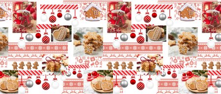 Клеенка ПВХ Флер Новогодняя коллекция красный 1,37х20м