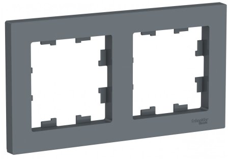 Рамка Schneider Electric AtlasDesign 2 поста, цвет грифель, арт. ATN000702