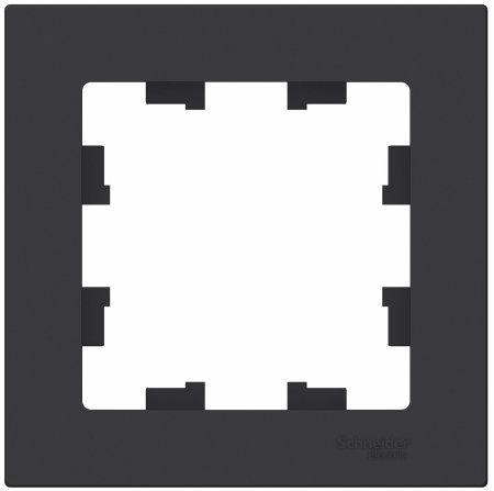 Рамка Schneider Electric AtlasDesign 1 пост, цвет карбон, арт. ATN001001